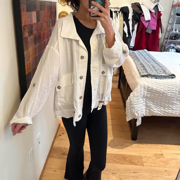 Cream Button-Up Jacket - Picture 2 of 6